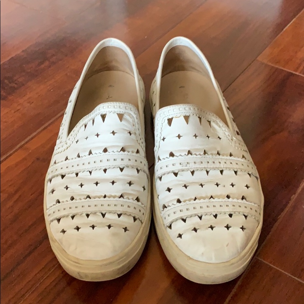 Via Spiga Leather Slip On Sneakers